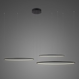 Lampa wisząca Ledowe Okręgi No.3 100 cm in 3k czarna ściemnialna
