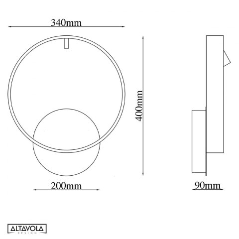 Kinkiet ledowy Spectra No.1 Altavola Design