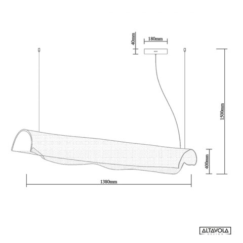 Lampa wisząca Cortina No.3 Altavola Design