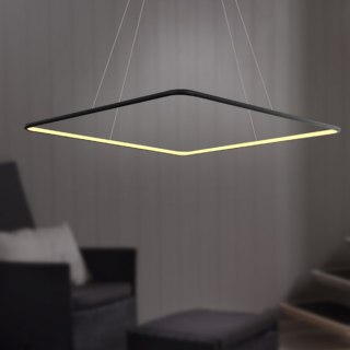 Lampa wisząca Ledowe Kwadraty No.1 40 in 3k czarna ściemnialna