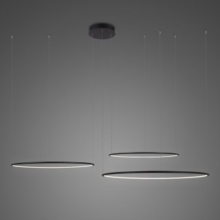 Lampa wisząca Ledowe Okręgi No.3 120 cm in 4k czarna