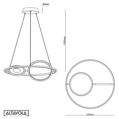 Ledowa lampa wisząca Seppia No.2 Altavola Design Ledowa lampa wisząca Seppia No.2 Altavola Design