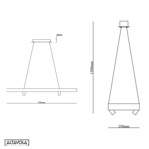 Ledowa lampa wisząca Spectra No.4 Altavola Design