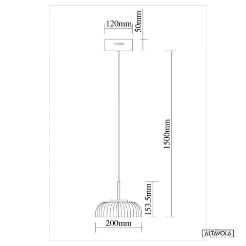 Lampa ledowa wisząca Vitrum Altavola Design