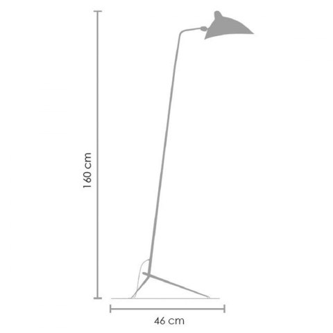 Lampa podłogowa CRANE-F1 czarna 160 cm Step into Design