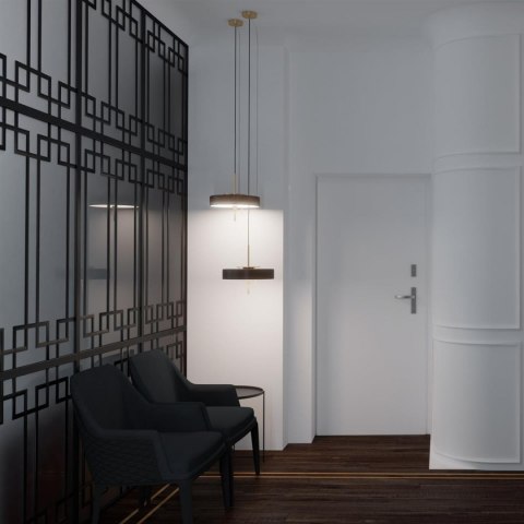 Lampa wisząca ARTDECO biało - złota 35 cm Step into Design