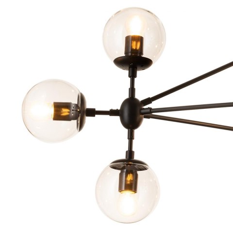 Lampa wisząca ASTRIFERO-10 transparentno czarna 90 cm Step into Design