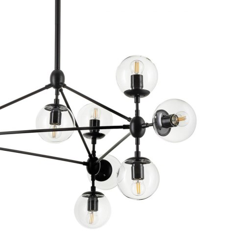 Lampa wisząca ASTRIFERO-10 transparentno czarna 90 cm Step into Design