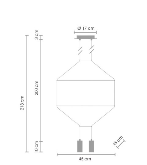 Lampa wisząca LINEA-4 czarna 45 cm Step into Design
