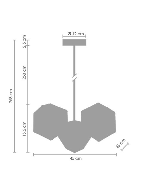 Lampa wisząca NEW GEOMETRY-3 czarno złota 45 cm Step into Design Lampa wisząca NEW GEOMETRY-3 czarno złota 45 cm Step into Design