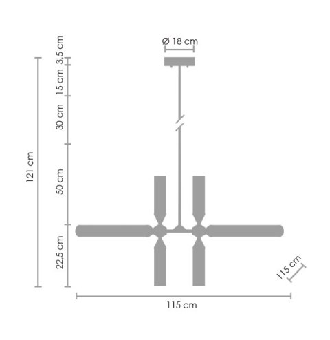 Lampa wisząca QUADRO-12 LED czarna Step into Design