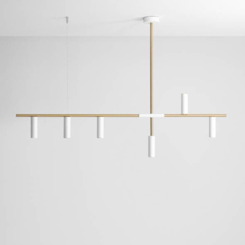 Designerska lampa TREVO 6 WHITE BRASS Designerska lampa TREVO 6 WHITE BRASS