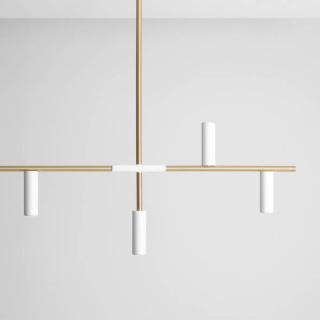 Designerska lampa TREVO 6 WHITE BRASS