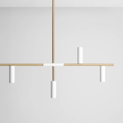 Designerska lampa TREVO 6 WHITE BRASS Designerska lampa TREVO 6 WHITE BRASS