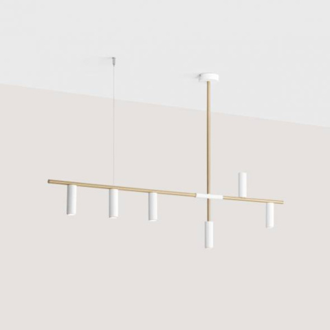 Designerska lampa TREVO 6 WHITE BRASS Designerska lampa TREVO 6 WHITE BRASS