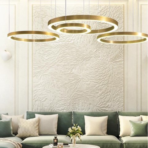 Lampa wisząca CIRCLE 100 LED mosiądz 100 cm Step into Design