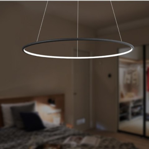 Lampa wisząca Ledowe Okręgi No.1 60cm 3k 32W czarna Lampa wisząca Ledowe Okręgi No.1 60cm 3k 32W czarna