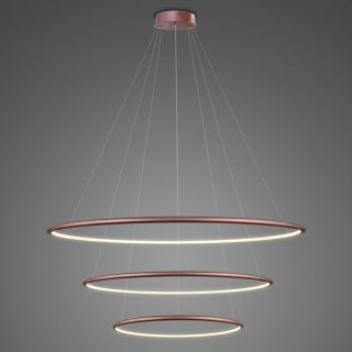Lampa wisząca Ledowe Okręgi No.3 80cm 3k różowe złoto ściemnialna
