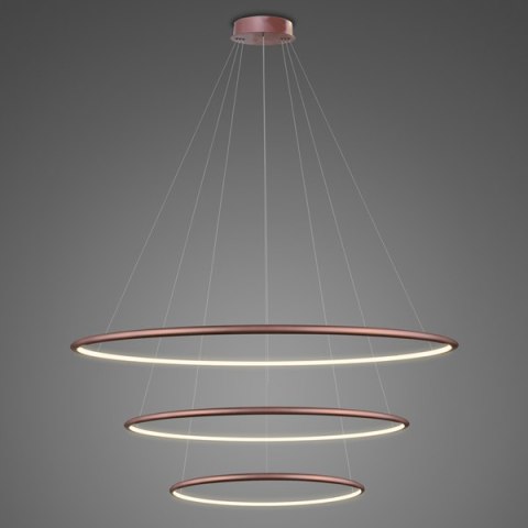 Lampa wisząca Ledowe Okręgi No.3 80cm 3k różowe złoto ściemnialna Lampa wisząca Ledowe Okręgi No.3 80cm 3k różowe złoto ściemnialna