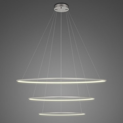 Lampa wisząca Ledowe Okręgi No.3 80cm 3k srebrna ściemnialna Lampa wisząca Ledowe Okręgi No.3 80cm 3k srebrna ściemnialna
