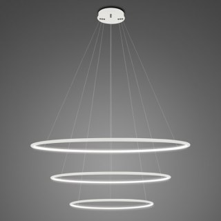 Lampa wisząca Ledowe Okręgi No.3 80cm 4k biała ściemnialna