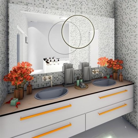 Lampa wisząca Ledowe Okręgi No.1 X 80cm 3k 43W czarny Lampa wisząca Ledowe Okręgi No.1 X 80cm 3k 43W czarny
