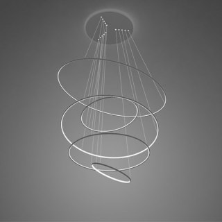 Lampa wisząca Ledowe Okręgi No.5 150cm 4k czarna ściemnialna