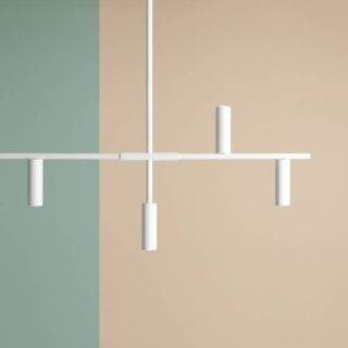 Minimalistyczna lampa sufitowa TREVO 7 ALL WHITE