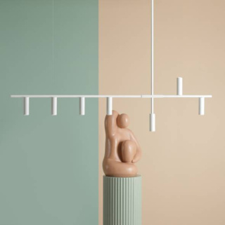 Minimalistyczna lampa sufitowa TREVO 7 ALL WHITE