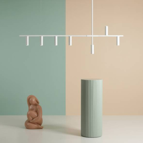 Minimalistyczna lampa sufitowa TREVO 7 ALL WHITE Minimalistyczna lampa sufitowa TREVO 7 ALL WHITE