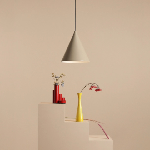 Lampa wisząca w kształcie stożka FORM BEIGE Lampa wisząca w kształcie stożka FORM BEIGE