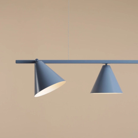 Nowoczesna, geometryczna lampa wisząca FORM 4 DUSTY BLUE Nowoczesna, geometryczna lampa wisząca FORM 4 DUSTY BLUE