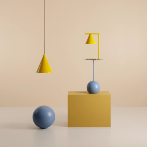 lampa wisząca w kształcie stożka FORM MUSTARD lampa wisząca w kształcie stożka FORM MUSTARD
