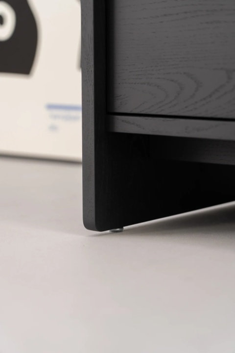 FUSE X Black Oak Turntable and Vinyl Record Cabinet