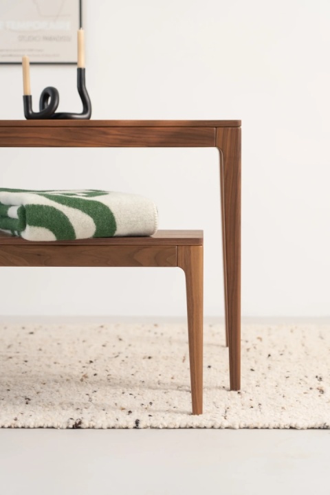 HYGG Dining Table with Bench –n Walnut Wood