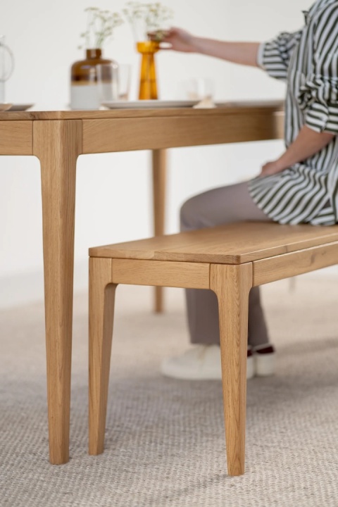 HYGG Dining Table with Bench in Oak Wood