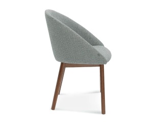 POP beech wood upholstered armless chair