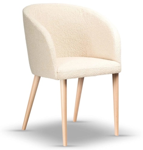 CARINE beech wood upholstered chair