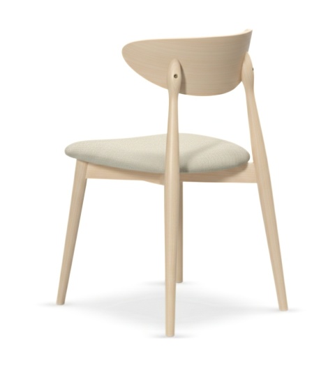 Krzesło VESTA z drewna bukowego tapicerowane kaszmir/biały
