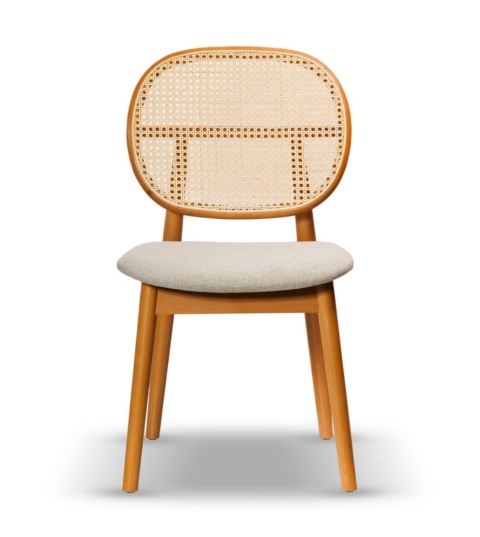 Krzesło JACOB z drewna bukowego, tapicerowane