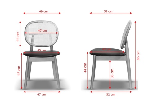 Krzesło JACOB z drewna bukowego, tapicerowane