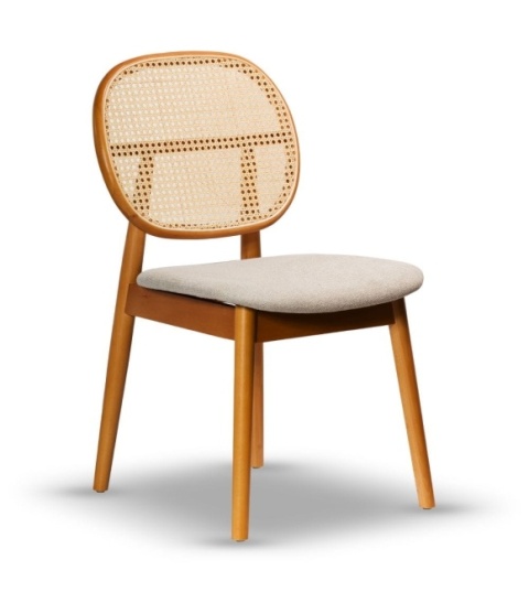 Krzesło JACOB z drewna bukowego, tapicerowane