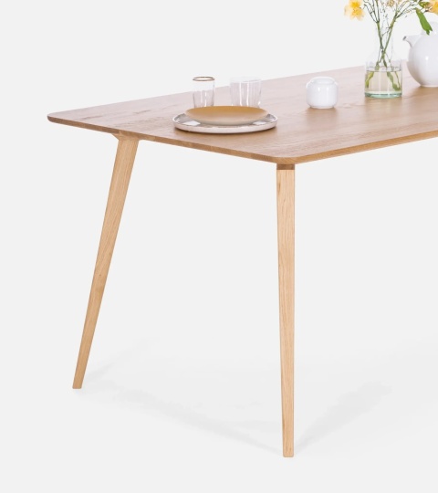 YRKE Stół do Jadalni Drewno Dębowe