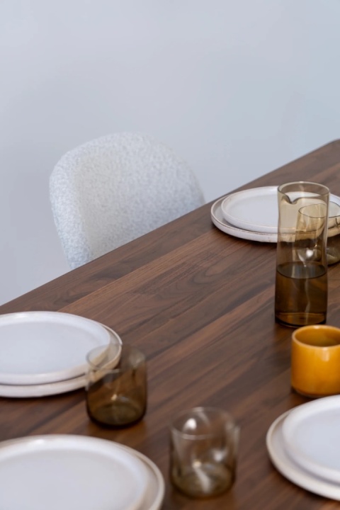 YRKE Stół do Jadalni Drewno Orzechowe