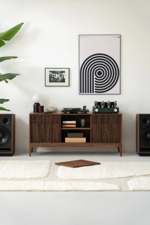 TONN 150 – Turntable & Vinyl Record Cabinet Walnut Wood