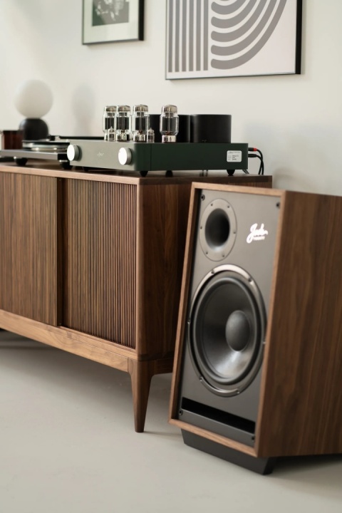 TONN 150 – Turntable & Vinyl Record Cabinet Walnut Wood
