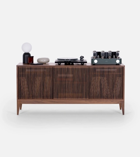 TONN 150 – Turntable & Vinyl Record Cabinet Walnut Wood