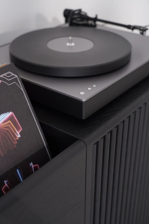 FUSE Szafka pod Gramofon Czarne Drewno Dębowe