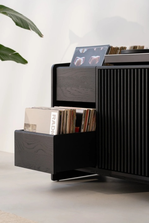 FUSE Szafka pod Gramofon Czarne Drewno Dębowe