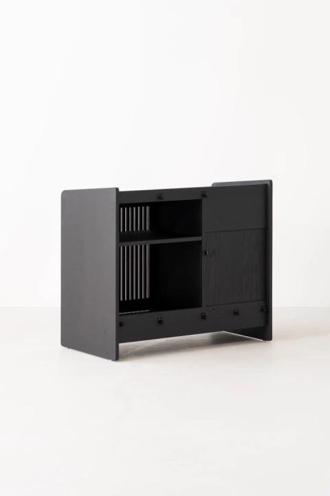 FUSE Szafka pod Gramofon Czarne Drewno Dębowe